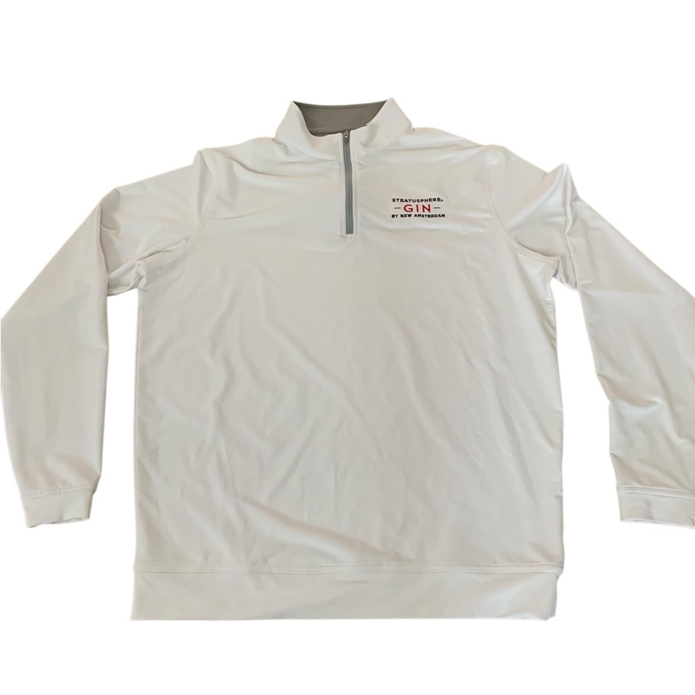Peter Millar White Quarter-Zip Shirt